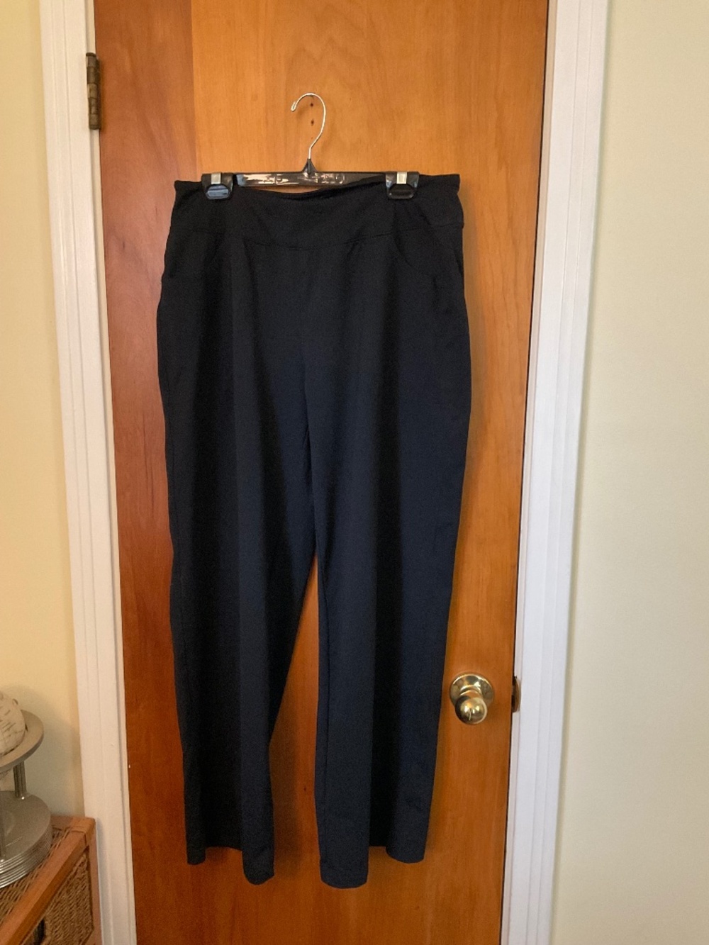 Yogipace Women's Yoga Pants with Pockets Black Sz XL PETITE Athleisure Stretch
